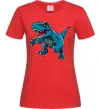 Женская футболка Динозавр Рекс блакитний Красный фото