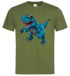 Мужская футболка Динозавр Рекс блакитний Оливковый фото