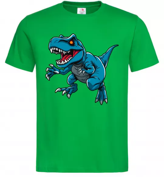 Мужская футболка Динозавр Рекс блакитний Зеленый фото