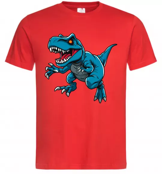 Мужская футболка Динозавр Рекс блакитний Красный фото