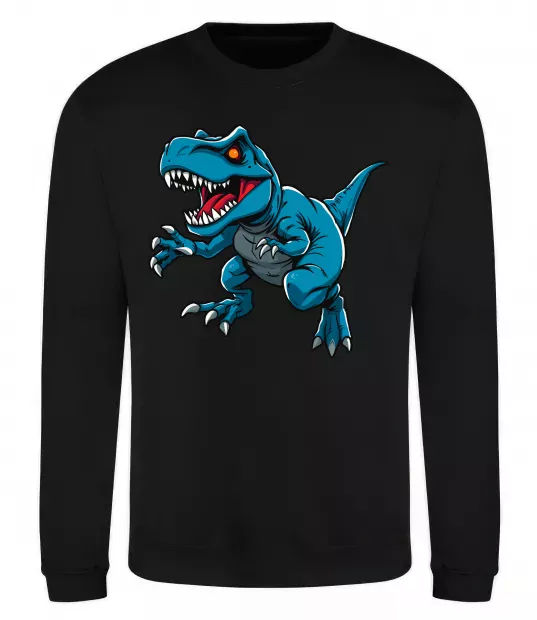 Свитшот Динозавр Рекс блакитний Черный фото