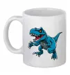 Чашка керамічна Динозавр Рекс блакитний Білий фото