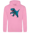Мужская толстовка (худи) Динозавр Рекс блакитний Розовый фото