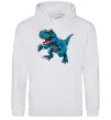 Женская толстовка (худи) Динозавр Рекс блакитний Серый меланж фото