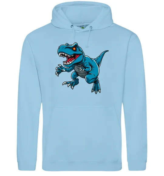 Женская толстовка (худи) Динозавр Рекс блакитний Голубой фото