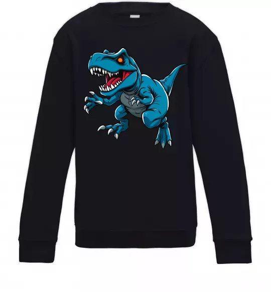 Дитячий світшот Динозавр Рекс блакитний Чорний фото