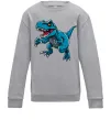 Дитячий світшот Динозавр Рекс блакитний Сірий меланж фото