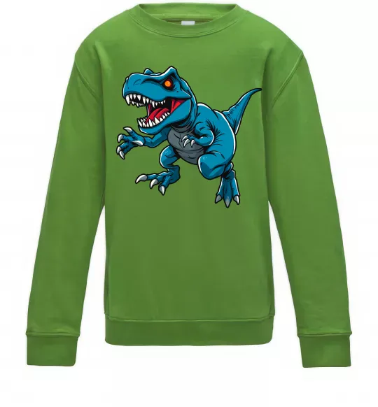 Дитячий світшот Динозавр Рекс блакитний Лаймовий фото