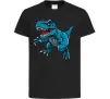 Детская футболка Динозавр Рекс блакитний Черный фото