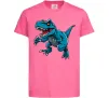 Детская футболка Динозавр Рекс блакитний Ярко-розовый фото