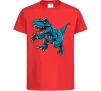 Детская футболка Динозавр Рекс блакитний Красный фото