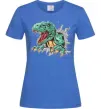 Женская футболка Динозавр Рекс Ярко-синий фото