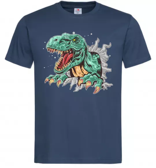 Мужская футболка Динозавр Рекс Темно-синий фото
