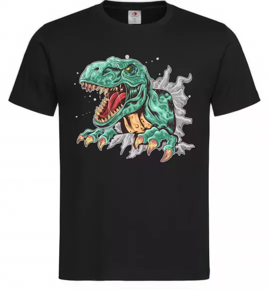 Мужская футболка Динозавр Рекс Черный фото