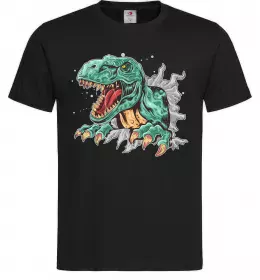 Мужская футболка Динозавр Рекс Черный фото
