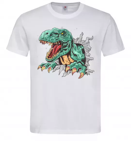 Мужская футболка Динозавр Рекс Белый фото