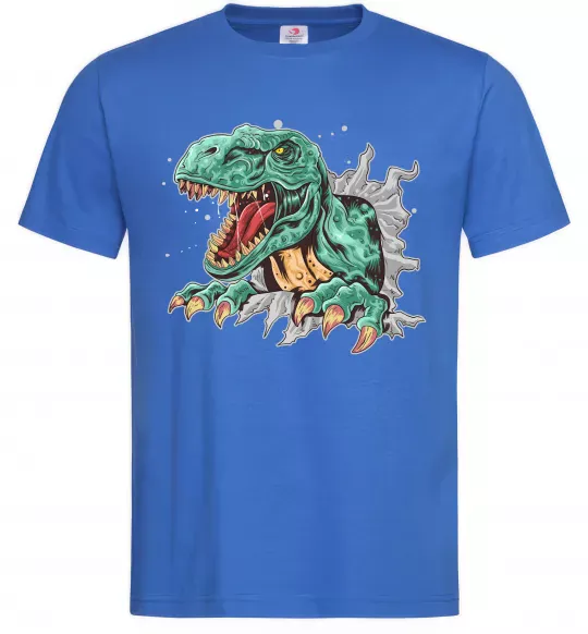 Мужская футболка Динозавр Рекс Ярко-синий фото