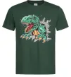 Мужская футболка Динозавр Рекс Темно-зеленый фото