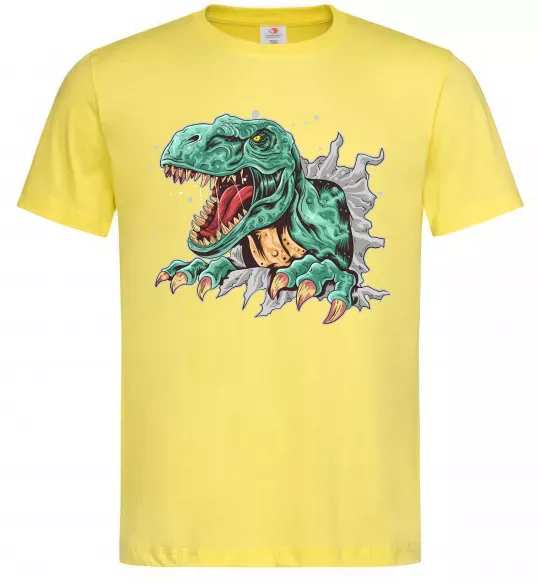 Мужская футболка Динозавр Рекс Лимонный фото