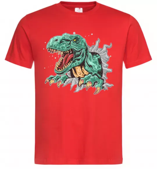 Мужская футболка Динозавр Рекс Красный фото
