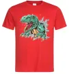 Мужская футболка Динозавр Рекс Красный фото