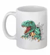 Чашка керамічна Динозавр Рекс Білий фото