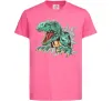 Детская футболка Динозавр Рекс Ярко-розовый фото
