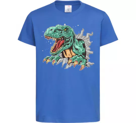 Детская футболка Динозавр Рекс Ярко-синий фото
