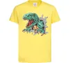 Детская футболка Динозавр Рекс Лимонный фото
