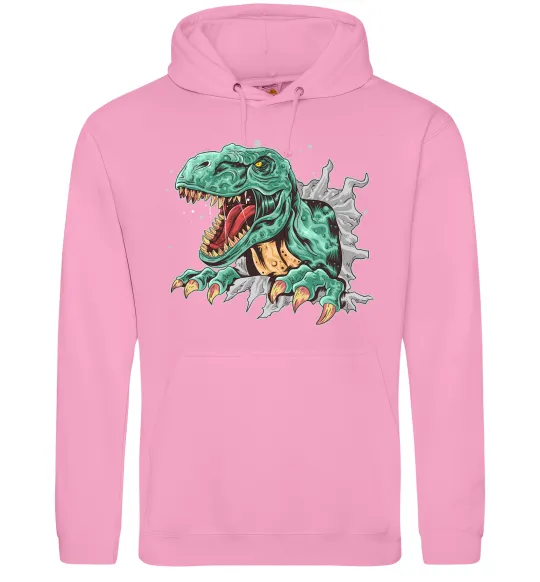 Мужская толстовка (худи) Динозавр Рекс Розовый фото