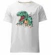 Мужская премиум футболка Динозавр Рекс Белый фото
