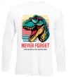 Лонгслив Динозаври never forget Белый фото