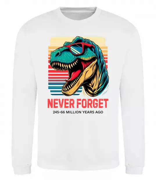 Свитшот Динозаври never forget Белый фото