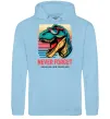 Чоловіча толстовка (худі) Динозаври never forget Блакитний фото