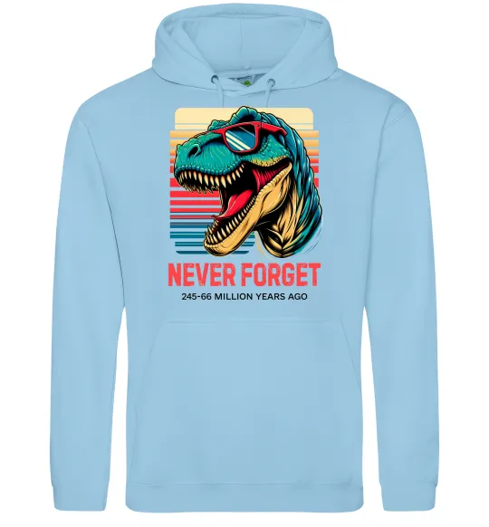 Жіноча толстовка (худі) Динозаври never forget Блакитний фото