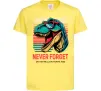 Дитяча футболка Динозаври never forget Лимонний фото