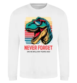 Свитшот Динозаври never forget Белый фото