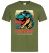 Мужская футболка Динозаври never forget Оливковый фото