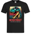 Мужская футболка Динозаври never forget Черный фото