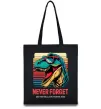 Эко-сумка Динозаври never forget Черный фото