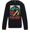 Детский Свитшот Динозаври never forget Черный фото