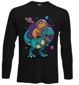 Лонгслів Динозавр та капібара в космосі