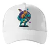 Кепка Динозавр та капібара в космосі Білий фото