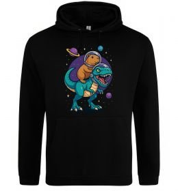 Женская толстовка (худи) Динозавр та капібара в космосі Женская толстовка (худи) Динозавр та капібара в космосі