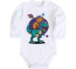 Детский боди Динозавр та капібара в космосі