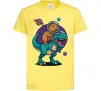 Детская футболка Динозавр та капібара в космосі Лимонный фото