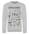 Свитшот Види динозаврів Серый меланж фото