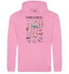 Жіноча толстовка (худі) Види динозаврів Рожевий фото