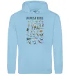 Жіноча толстовка (худі) Види динозаврів Блакитний фото