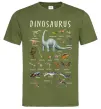 Мужская футболка Види динозаврів Оливковый фото